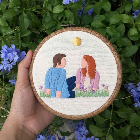 embroidery by janine 🌿 on Instagram: “twilight 🌙” Twilight Embroidery, Thread Craft, Hand Embroidery Videos, Hoop Embroidery, Embroidery Videos, Embroidery Gifts, Needle Work, Embroidery Inspiration, Punch Needle