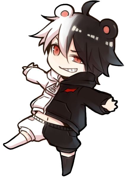 Monokuma chibi Monokuma Human, Human Monokuma, Danganronpa V1, Danganronpa Monokuma, Junko Enoshima, Chibi Boy, Japanese Stuff, Danganronpa Trigger Happy Havoc, Chibi Cat