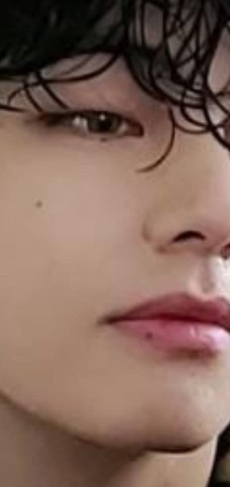 Moles.... Eyes..... Nose... Lips..... Philtrum.... Cheeks...... Wet hairs....................., Cheek Beauty Mark, A Mole On The Face, Taehyung Moles Face, Mole Near Lips, Beauty Marks On Face Aesthetic, Body Moles Aesthetic, Face Moles Beauty Marks, Mole On Lips, Moles On Face Aesthetic