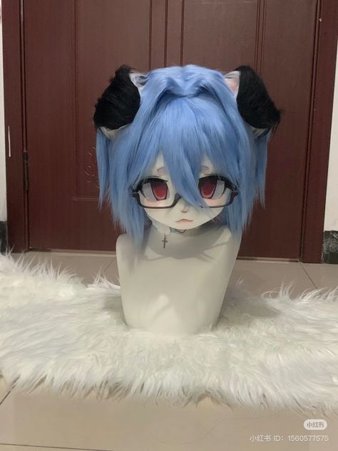 Chinese Fursuit, Puppy Fursona, Kawaii Fursuit, Kig Fursuit, Kigurumi Fursuit, Kemono Fursuit, Kigurumi Mask, Bakugo Katsuki Fanart Cute, Fursuit Head