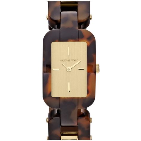 Michael Kors 'Brit' Square Bracelet Watch ❤ liked on Polyvore Square Bracelet, Watches Women Michael Kors, Elegant Watch, Women's Watches, Face Design, Menswear Inspired, Square Watch, Gold Fashion, Watch Collection