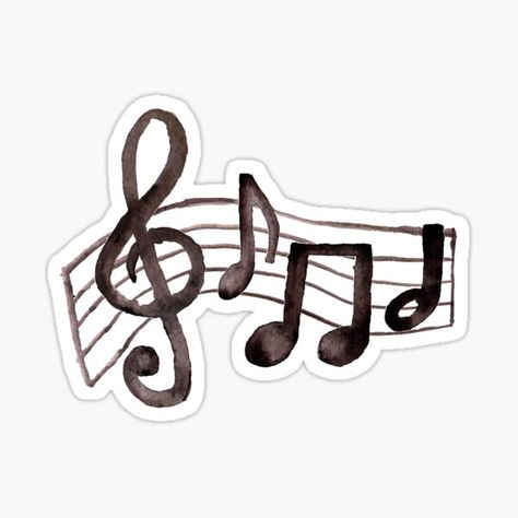 Pegatinas: Music | Redbubble Watercolor Music, Desain Buklet, Desain Quilling, Desain Signage, Watercolor Stickers, Music Stickers, Hydroflask Stickers, Phone Stickers, Musical Notes