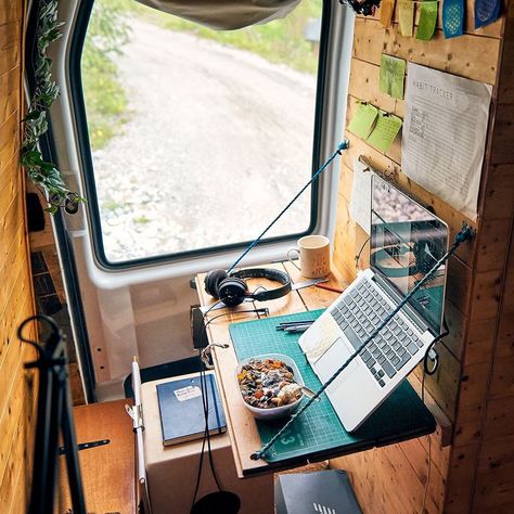 Deciding on a campervan table should be high on your list of priorities. After all, having a level surface to eat, work, and play games on is super important. Check out these top 12 campervan table ideas: Fold Down Shelf, Campervan Table, Living In A Van, Fold Down Desk, Extra Space Storage, Stealth Camping, Fold Down Table, Space Saving Desk, Van Storage