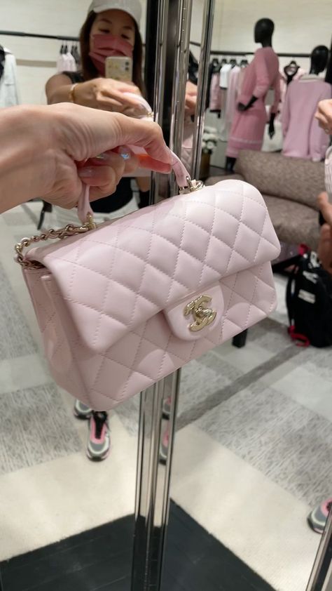 Chanel Purses Handbags, Channel Mini Flap Bag, Mini Chanel Flap Bag, Chanel Handle Bag, Baby Pink Bag, Mini Chanel Bag, Mini Flap Bag Chanel, Chanel Top Handle Bag, Hogwarts Script