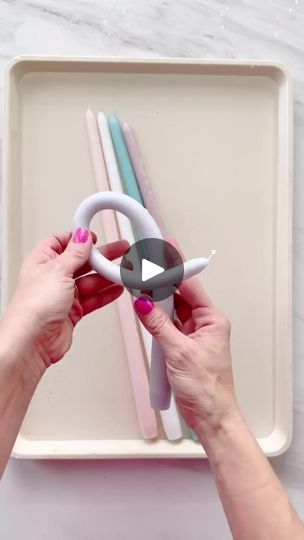 Candle Bending, Bent Candles, Candle Tutorial, Candle Obsession, Cute Craft, Tapered Candles, Michael Store, Makeup Sponge, Taper Candles