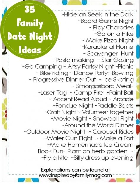 The most important night of my week. And we have a list of ideas the kiddos can work off of! Family Date Night Ideas, Timmy Time, Education Positive, Family Fun Night, Family Home Evening, Date Night Ideas, Family Bonding, Family Night, Night Ideas