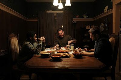 Kin 2018 Myles Truitt Dennis Quaid Jack Reynor Image 1 Family Dinner Reference, Cinematic Kitchen Scene, Cinematic Party Scene, Dinner Scenes In Movies, Dinner Scene Cinematography, Dinner Cinematography, Cinematic Kitchen, Diner Scene, Cain Y Abel