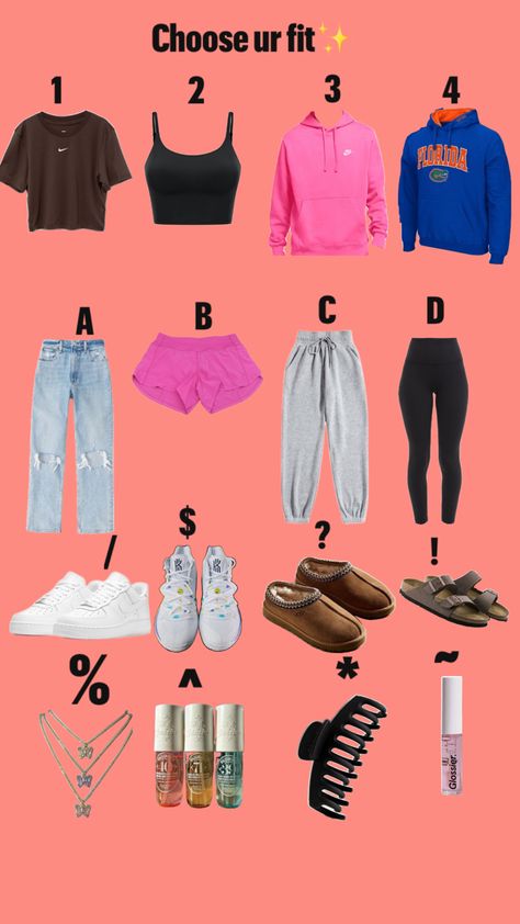 Choose An Outfit, Cute Travel Outfits, Girly Christmas Gifts, Number Game, Casual Preppy Outfits, Trendy Outfits For Teens, Quick Outfits, Girly Accessories, Cute Everyday Outfits