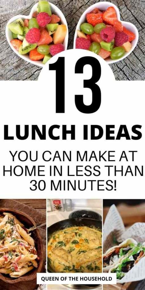 Easy Lunch Ideas To Take To Work, What To Make For Lunch At Home Easy, Quick Easy Meals For Lunch, Weekend Family Lunch Ideas, Lunch Ideas For Work From Home, Healthy Lunch Sides For Work, Easy Lunch Menu For Guests, Super Simple Lunch Ideas, Quick Easy Work Lunches