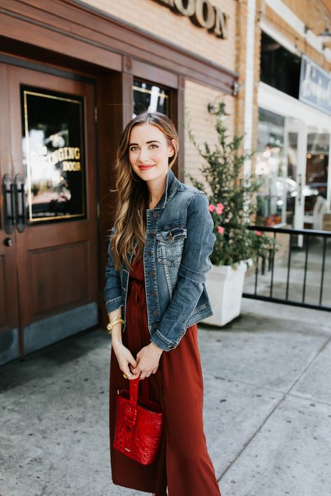 A red BB Dakota shirtdress for fall! - M Loves M @marmar Plaid And Leather, Bb Dakota, Nike Blazer, Pretty Dress, Boho Casual, Comfy Fashion, Shirtdress, The Girl Who, White Shoes