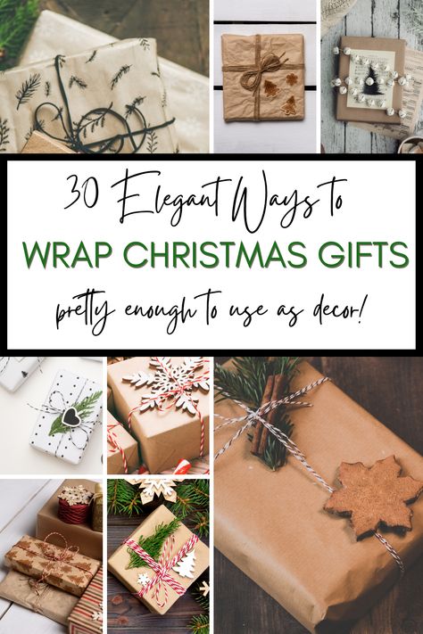 Ways To Wrap Christmas Gifts, Wrap Christmas Gifts, Diy Holiday Gift Wrapping, Christmas Gift Ideas For Kids, Rustic Gift Wrapping, Christmas Present Wrap, Christmas Gift Wrapping Diy, Christmas Gift Wrapping Ideas, Christmas Gift Tags Free