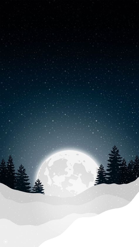 How To Draw Snow, Ice Wallpaper, Moon Wallpapers, Winter Moon, Moonrise Kingdom, Cellphone Wallpaper Backgrounds, Moon Illustration, Winter Wallpaper, Snow And Ice