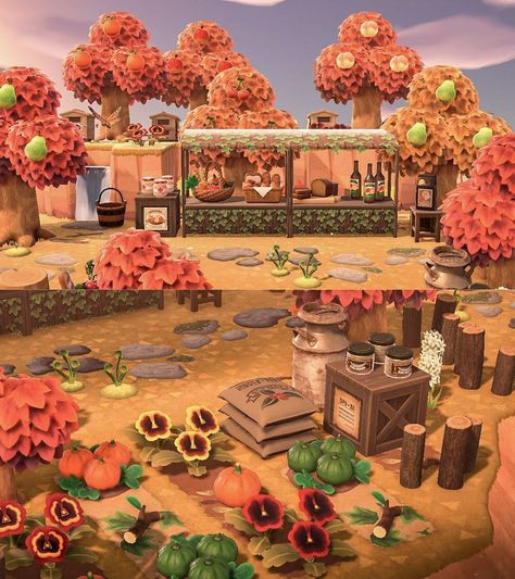 Luthie's Animal Crossing World on Instagram: “Númenor has a new farmer's market 👩🏻‍🌾 🍂Preset: Dancing Sky (unreleased by me) 🍁Partners: @acnh_red_haven @dragoste.acnh @kckeesey…” Farmers Market Animal Crossing, Animal Crossing Farmers Market, Acnh Farmers Market, Acnh Market, Ac New Leaf, Acnh Ideas, Island Ideas, Farmer's Market, New Leaf