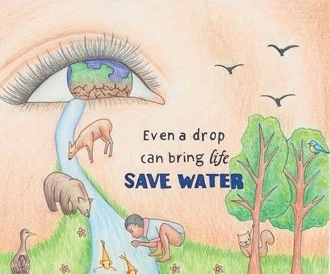 Save Water Save Life Poster Drawing, Save Water Images, Nature Art Ideas, Save Water Slogans, Water Conservation Poster, Save Environment Posters, Water Slogans, Save Water Drawing, Save Earth Posters