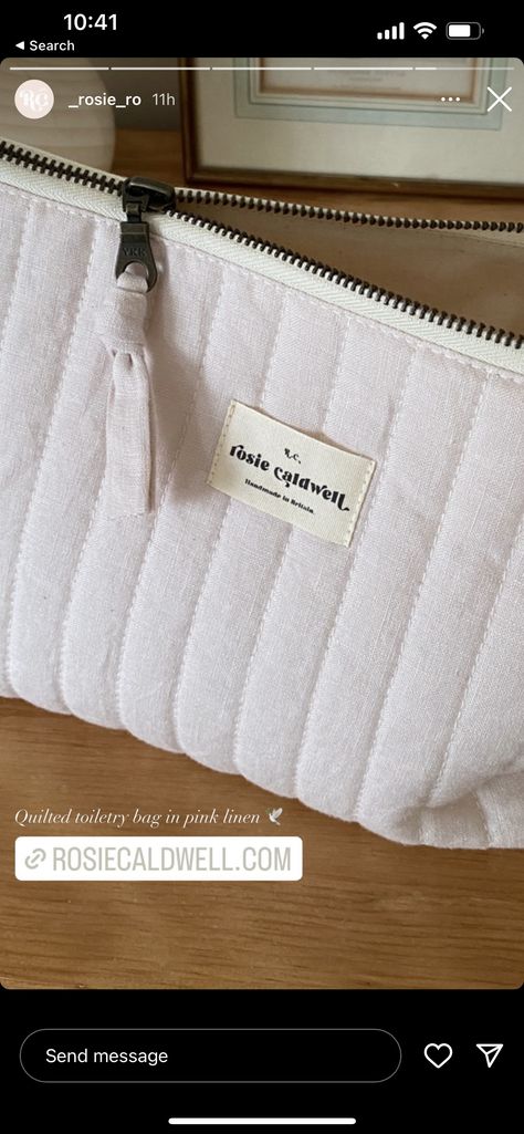 Rosie Caldwell, Pink Linen, Toiletry Bag, Photography, Pink