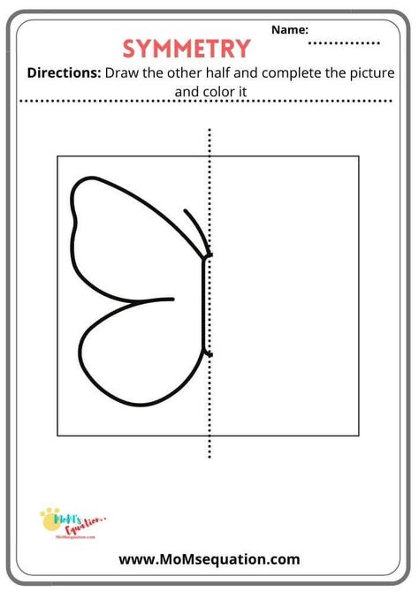 Draw The Other Half Worksheet, Draw The Other Half, Symmetry Worksheets, Cursive Writing Practice Sheets, Baby Art Projects, Pattern Activities, Worksheets For Kindergarten, Symmetry Art, Object Drawing