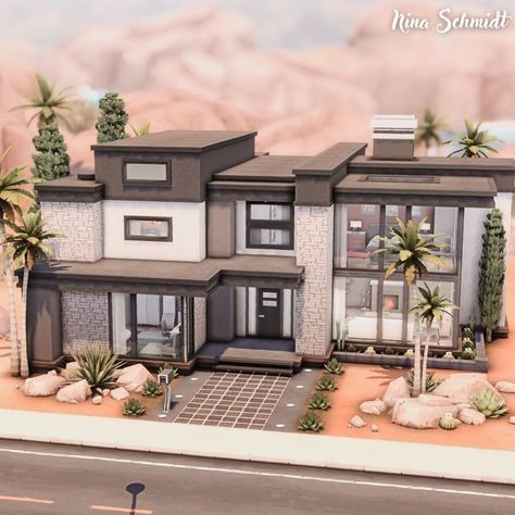 Nina Schmidt on Instagram: "BASE GAME MODERN FAMILY HOUSE 🌵 Speed Build & Download on YouTube | Link in Bio

📐 30x20 💰 210.962
🛏️ 5 Bedrooms 🛁 6 Bathrooms
📪 Pebble Burrow | Oasis Springs

Gallery ID: ninahschmidt or #NinaSchmidt

@thesims #thesims4
#thesims4build
#sims #thesims #showusyourbuilds #simscommunity
#simstagram" Sims 4 Modern House, Oasis Springs, Modern Family House, Sims 4 Family, Sims 4 House Building, Townhouse Designs, Sims Building, Sims House Plans, Sims House Design