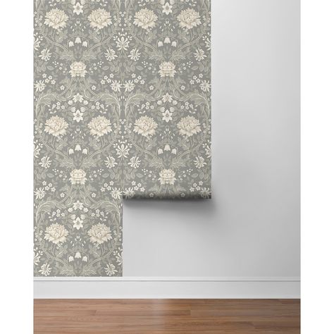 NextWall Honeysuckle Trail Peel and Stick Wallpaper - Bed Bath & Beyond - 35866808 Flora Vintage, Laundry Room Wallpaper, Printed Wallpaper, Wallpaper Rolls, Peel Stick Wallpaper, Accent Wallpaper, Prepasted Wallpaper, Arts And Crafts Movement, Burke Decor