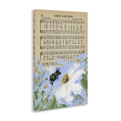 Our stretched canvas, floating framed, framed giclée and wall plaques are created with only the highest standards. We print with high quality inks. The art comes ready to hang with no installation required. | Ophelia & Co. Floral Music Hymn Canvas Wall Art by Lucille Price White | Home Decor | C111866975_1376087838 | Wayfair Canada Hymn Art, Wall Art Plaques, Stupell Industries, White Home Decor, Online Art Store, Canvas Home, Giclee Art, Wall Art Designs, Wall Plaques