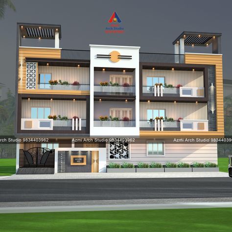 G+2 Modern home front exterior 3d elevation designer in #nagpur #pune #maharashtra #home #design #house #explorepage #elevation #exteriordesign #architecture #trendingsongs #picoftheday #photography #photography #photo #3d #facade #modernhomeelevationdesigner G 2 Front Elevation Design Modern, Front Elevation Designs G+2, Front Elevation Design, Pune Maharashtra, Cornice Design, 3d Elevation, Small House Design Exterior, Front Elevation Designs, Architect Design House