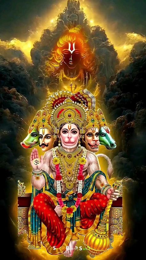 Panch Mukhi Hanuman Hd Wallpaper, Hanuman Ji Ram Ji, Ram Pic, Ram Ji Photo, Shree Hanuman, Hanuman Images Hd, राधा कृष्ण, साईं बाबा, Hanuman Video