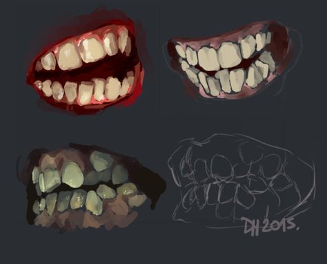 Mouth Reference, Opm Manga, Teeth Art, Art Advice, Human Anatomy Drawing, Anatomy Reference, Anatomy Art, Digital Art Tutorial, Art Studies