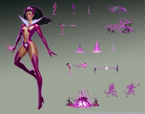 Star Sapphire Concept | Infinite Crisis Star Sapphire Dc, Alternate Realities, Nightwing And Starfire, Bd Art, Classic Characters, Dc Villains, Dc Comics Characters, Star Sapphire, Game Character Design