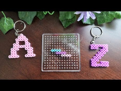 Perler beads or fuse beads tutorial for upper case letters of the alphabets A - Z - YouTube Mini Hama Beads, Upper Case Letters, Beads Tutorial, Beads Designs, Melting Beads, Perler Beads Designs, Fuse Beads, Letter Beads, Perler Bead Patterns