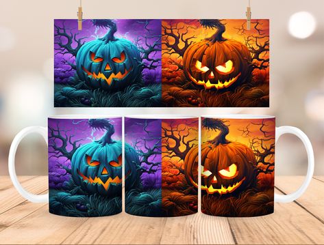 Design Mug, Mug Wrap, Halloween Mug, Spooky Halloween, Design Bundles, Mug Designs, Sublimation Design, Digital Design, Printed Items