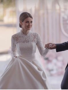 Old Fashioned Wedding Dress, Long Sleeve High Neck Wedding Dress, Brunch Wedding Dress, Mock Neck Wedding Dress, High Collar Wedding Dress, High Neck Wedding Gown, Wedding Dress High Neck, Conservative Wedding Dress, High Neck Lace Wedding Dress