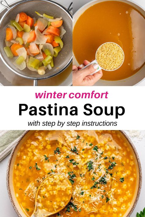 This Italian Pastina Soup has the power to soothe your soul. Ready in 25 minutes, with a simple broth that feels like a warm hug in a bowl! Sugo Recipe, Pastina Soup, Pastina Recipes, Alphabet Pasta, Kids Veggies, Tiny Pasta, Parmesan Rind, Vegetable Noodles, Soup Broth