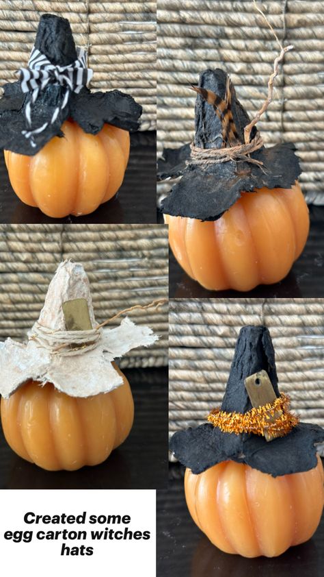 Egg carton witches hat Diy Halloween Witch, Witch Diy, Witches Hat, Autumn Crafts, Egg Carton, Witch Hat, Halloween Diy, Witch, Egg