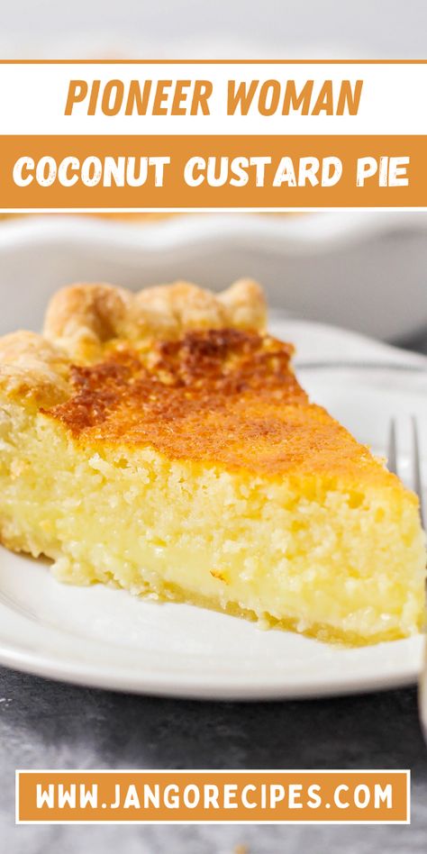 Pioneer Woman Coconut Custard Pie is so easy to make that you will be on your way to your first Coconut Custard Pie Recipe in no time Coconut Custard Pie Recipe, Lemon Custard Pie, Easy Pie Recipe, Coconut Pie Recipe, Custard Pie Recipe, Coconut Custard Pie, Children Quotes, Coconut Desserts, Coconut Pie