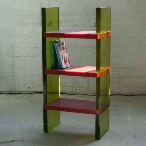 Furniture that plays with hues and shapes is sure to bring some color into your home life - Yanko Design Blush Bedroom, Eclectic Apartment, Acrylic Ideas, Shelf Furniture, Mom Art, Bookcase Shelves, Color Studies, Yanko Design, Plant Shelves