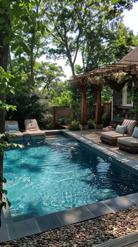 Pool Tile Ideas, Tiny House Plans Small Cottages, Raised Pools, Aesthetic Pool, Pool Remodel, Stock Tank Pool, Pools Backyard, Small Cottages, Small Pool Design