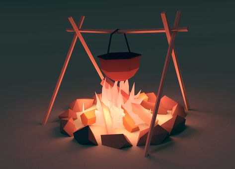 Campfire Games, Lowpoly 3d, Low Poly Games, Polygon Art, Low Poly Art, Low Poly Models, Low Poly 3d, 3d Modelling, Game Inspiration