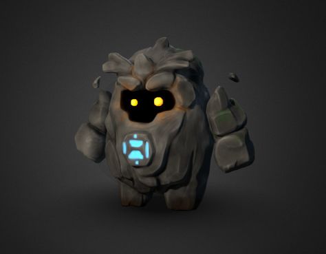 Stone Creature, Clockwork Robot, Stone Golem, Spirit Character, Forest Monster, Shape Language, Pixels Art, 3d Ideas, Fantasy Concept