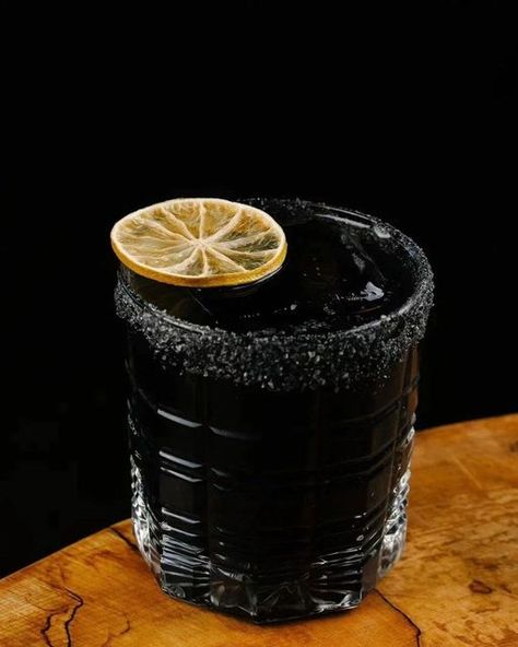 Black Margarita, Midnight Margaritas, Triple Sec, Drink Ideas, Drink Up, Fresh Lemon Juice, Simple Syrup, Lemon Juice, Cocktail Recipes