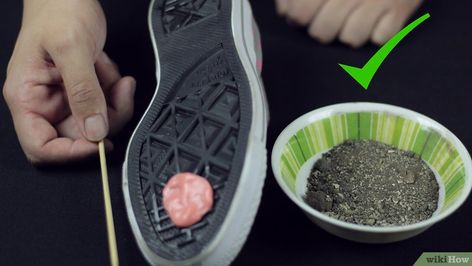 7 Ways to Remove Gum from a Shoe - wikiHow Remove Gum From Shoe, How To Get Gum Off Shoes, Gum On Shoe, Remove Sticky Residue, Gum Removal, Easy Hacks, Volleyball Shoes, Chewing Gum, Your Shoes