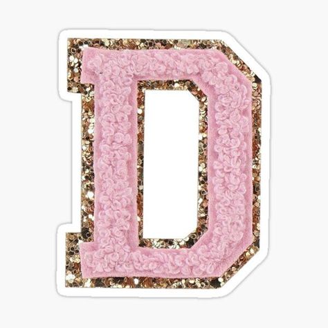 Preppy pink varsity letter D sticker #preppy #pink #letter #sticker D Preppy Letter, Preppy Pink Varsity Letter, Preppy Letters, D Wallpaper Letter Cute, Preppy Pics, Christmas Ios, Preppy Wallpapers, Medical Stickers, Fonts Lettering