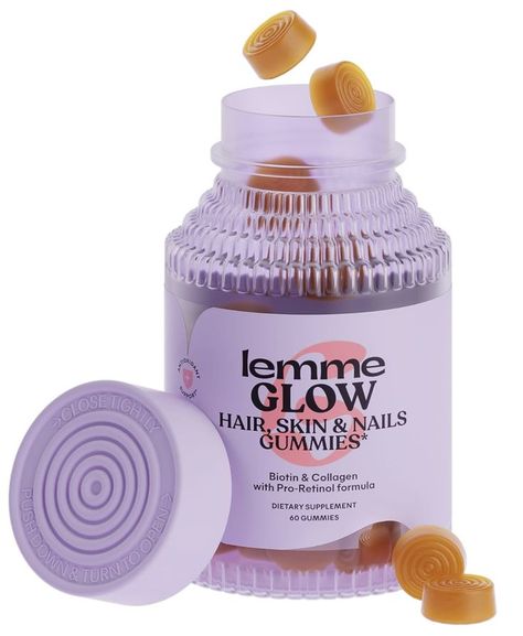 kourtney kardashian Multi-Collagen Peptides Lemme Glow Gummies | Biotin & Collagen Hair Gummies for Strong | Multi-Collagen Peptides Zinc Vitamins, Hair Gummies, Glow Hair, Lustrous Hair, Collagen Supplements, Trace Minerals, Strong Nails, Collagen Peptides, Hydrolyzed Collagen