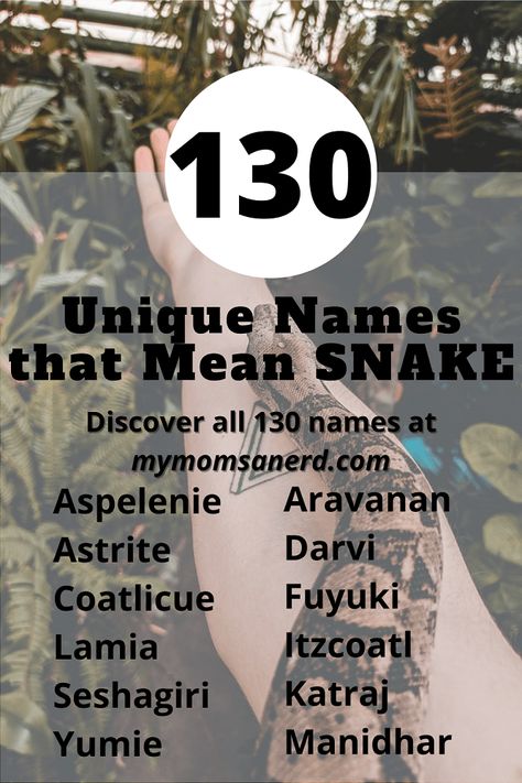 Names That Mean Serpent, Names That Mean Snake, Names Meaning Snake, Snake Names Ideas, Snake Names, Japanese Boy Names, Names Beginning With L, Snake Meaning, Cool Fantasy Names