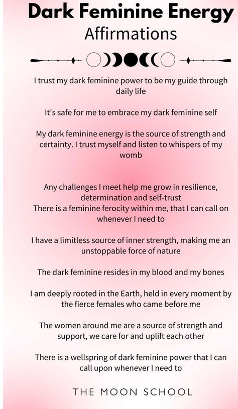 Dark Divine Feminine Affirmations, Dark Feminine Energy Affirmations, Dark Feminine Affirmations, Yule 2024, Feminine Affirmations, I Am Successful, Dark Feminine Energy, Dark Energy, Self Concept