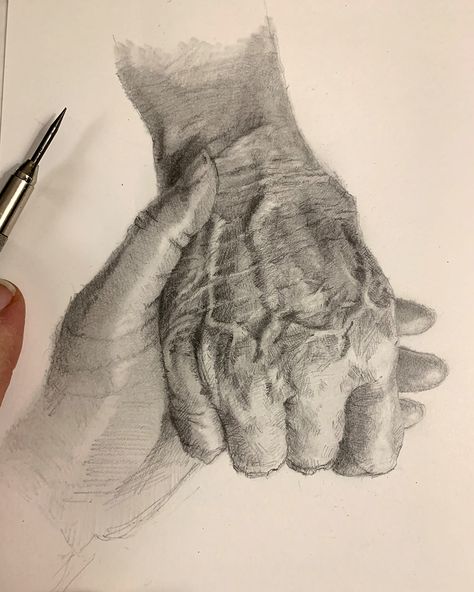 Start A Sketchbook, Elizabeth Floyd, Drawing Of Hands, Beautiful Pencil Drawings, Progress Photos, Pen Art Drawings, New Tattoo, Graphite Drawings, Hand Sketch