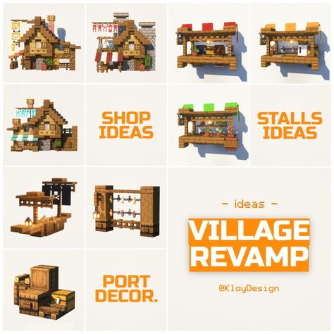 Village Decorations Minecraft, Minecraft Village House Upgrade, Spruce Village Revamp Minecraft, Minecraft Medieval Village Decorations, Minecraft Spruce Village Ideas, Village Upgrade Minecraft, Upgraded Village House Minecraft, Minecraft Village Upgrade Ideas, Minecraft Medieval Village Houses