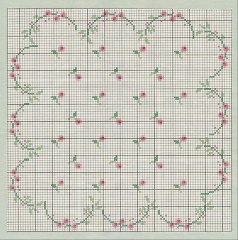 Cross Stitch Corner, Cross Stitch Border Pattern, Cross Stitch Heart, Cross Stitch Borders, Floral Cross Stitch, Crochet Cross, 자수 디자인, Cross Stitch Rose, Cross Stitch Patterns Free