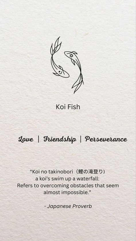 Koi Fish Tattoo Minimalist, Fine Line Tattoo Meaningful, Tattoo Meaningful, Fine Line Tattoo, Koi Fish Tattoo, Small Hand Tattoos, Line Tattoo, Fine Line Tattoos, Matching Tattoos