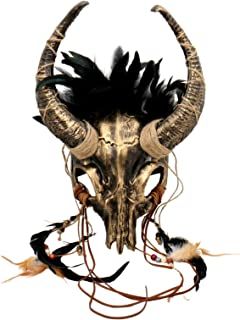 Amazon.com : halloween ram horns Ram Horns Reference, Ram Horns Aesthetic, Man With Ram Horns, Wendigo Costume, Ram Horn Headdress, Goat Horns Cosplay, Horror Mask, Skeleton Face, Deer Horns