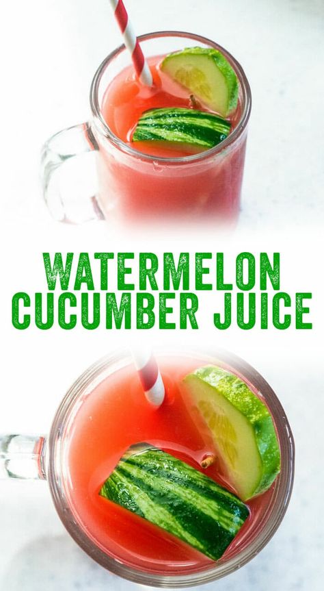 Looking for a refreshing drink that takes just a few minutes to make? This watermelon cucumber juice is easy to make in a blender and so tasty! #watermelon #cucumber #juice #healthydrink #healthy Watermelon Juicing Recipes Healthy, Cucumber Watermelon Water, Watermelon Juice Recipe, Cucumber Drink, Fruit Infused Water Recipes, Healthy Soda, Healthy Juicer Recipes, A Couple Cooks, Liver Recipes