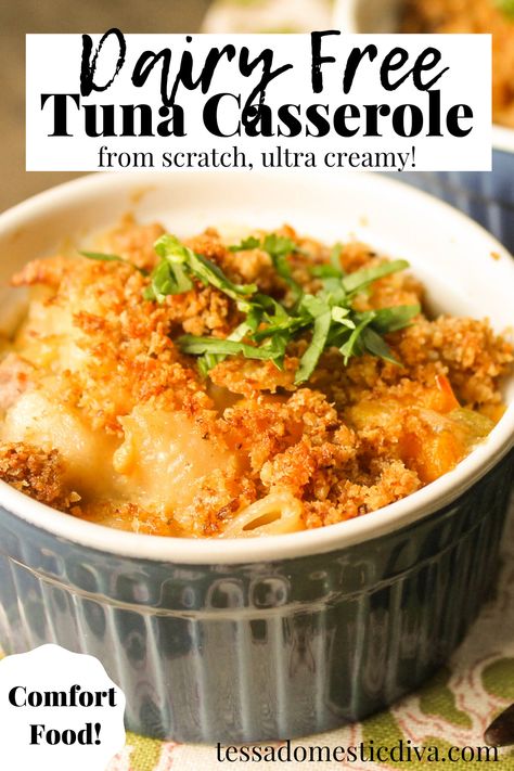 Dairy Free Tuna Recipes, Dairy Free Tuna Noodle Casserole, Dairy Free Tuna Casserole, Gluten Free Tuna Casserole, Paleo Tuna, Heathly Recipes, Gluten Free Casserole, Tuna Dinners, Canned Tuna Recipes